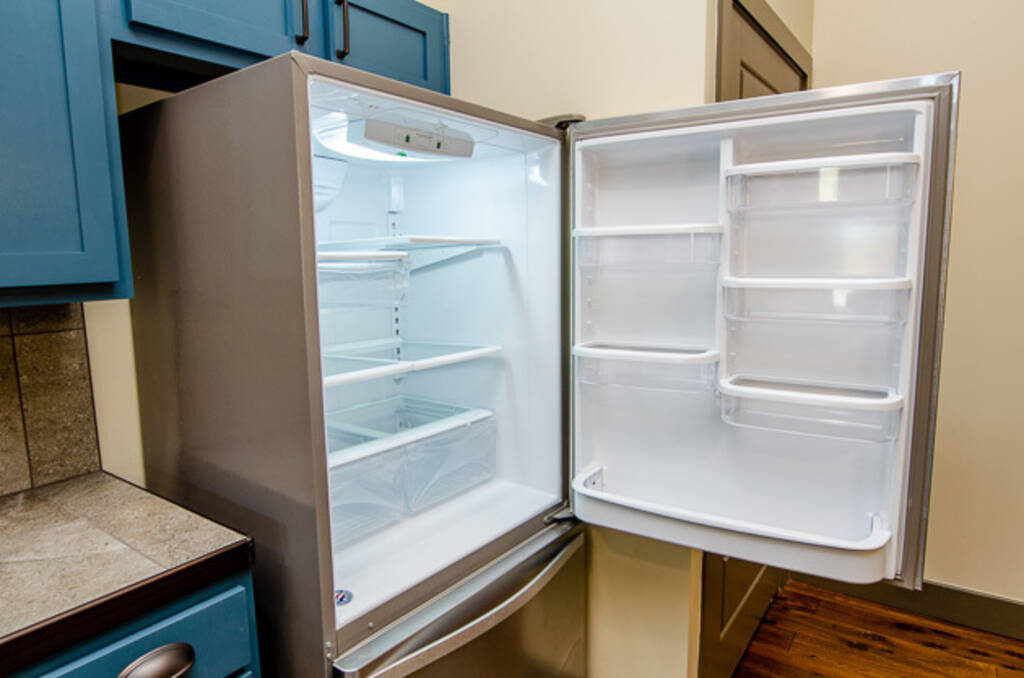 Loft 2B refrigerator open