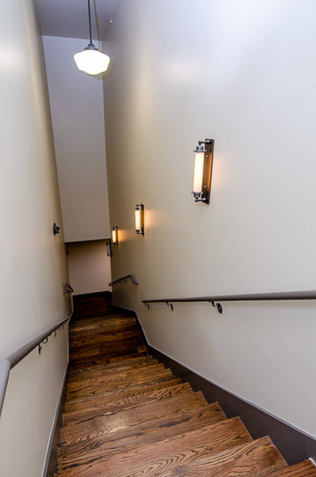 Common area staircase ceiling lighting