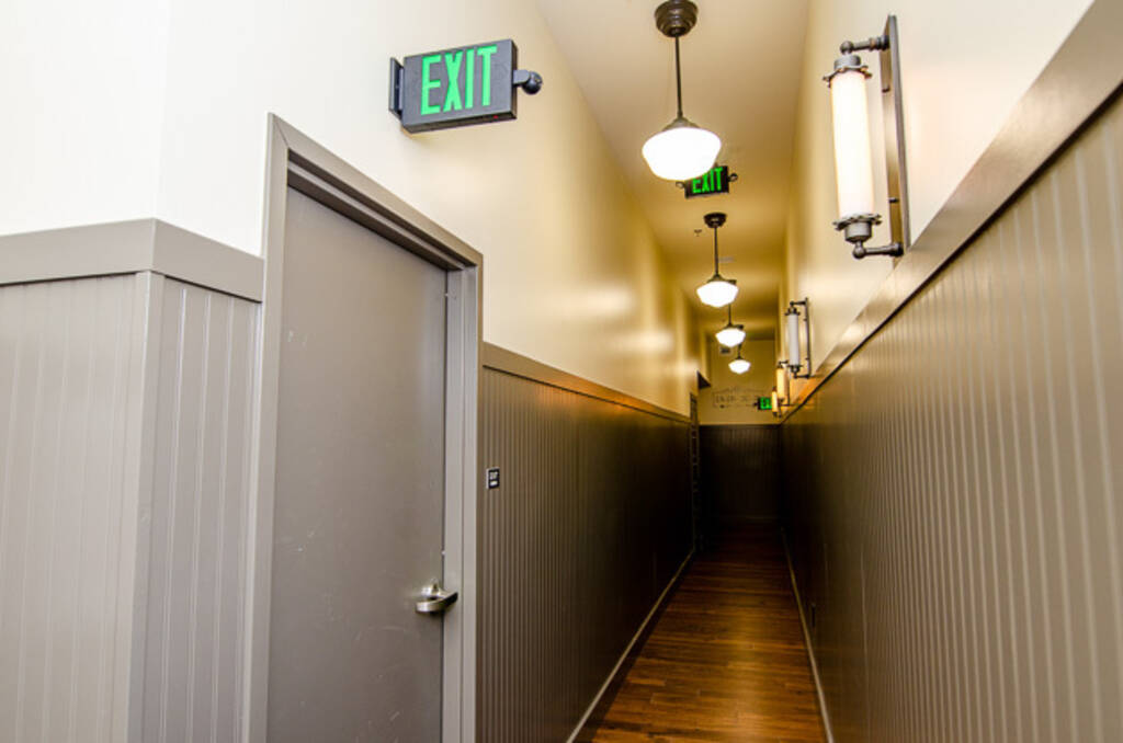 Common Area Hallway and Exit sign