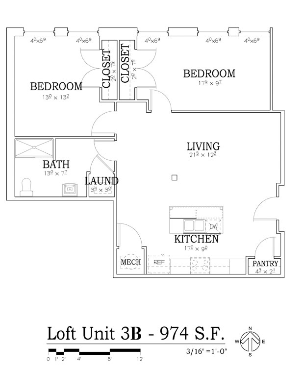Loft 3B Floor Plan