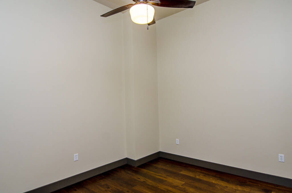 Loft 2B entrance and ceiling fan